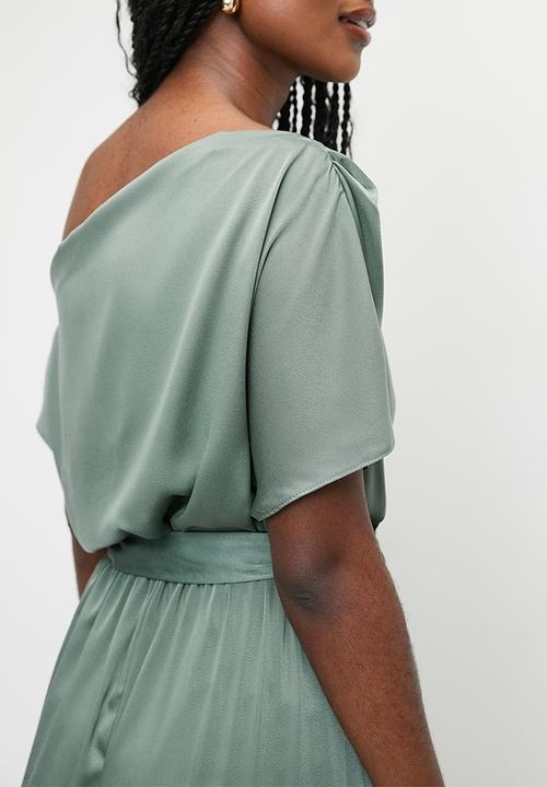 MILLA - Slash neck maxi dress - laurel wreath