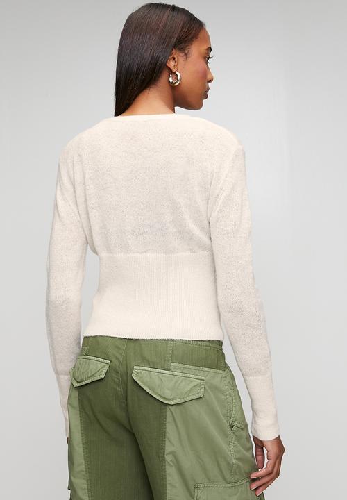Cotton On - Feather Button Cardi - Porcelain