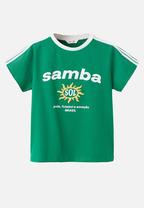 MANGO - T-shirt Brasil - Dark Green