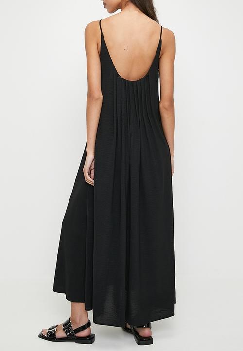 Superbalist - Tuck Detail Strappy Midi Dress - Black