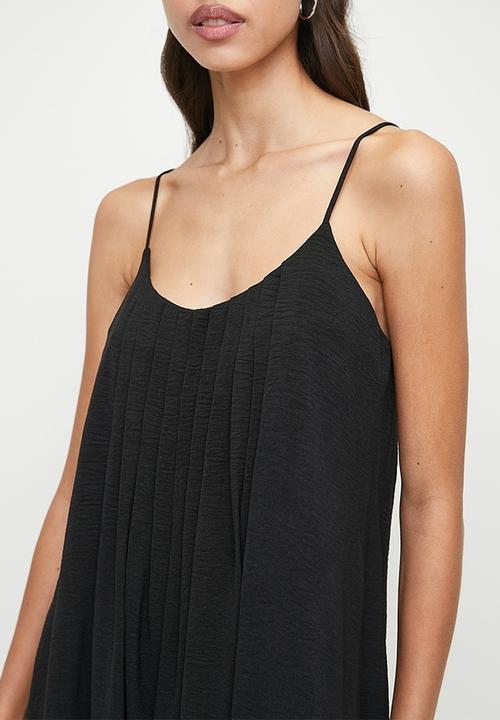 Superbalist - Tuck Detail Strappy Midi Dress - Black