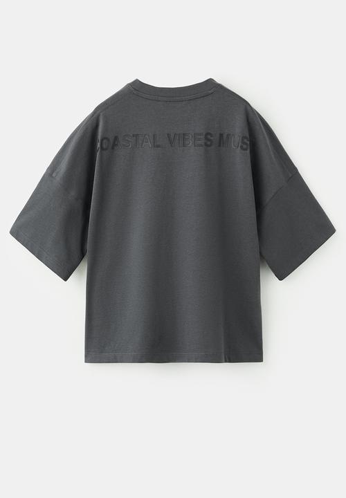 MANGO - T-shirt Coastal - Dark Grey