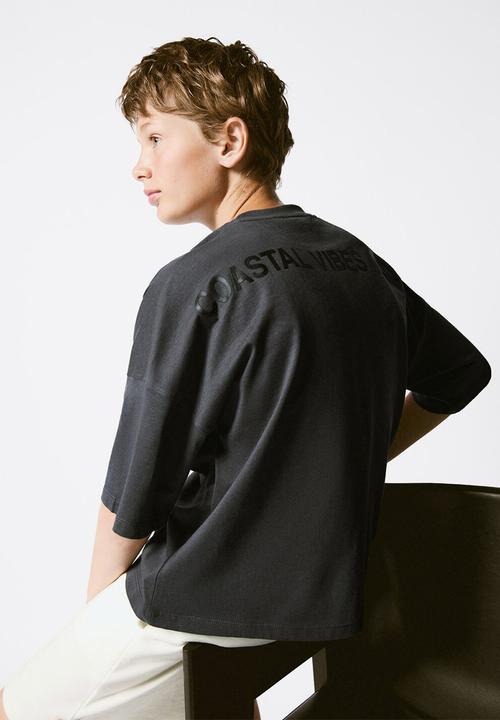 MANGO - T-shirt Coastal - Dark Grey