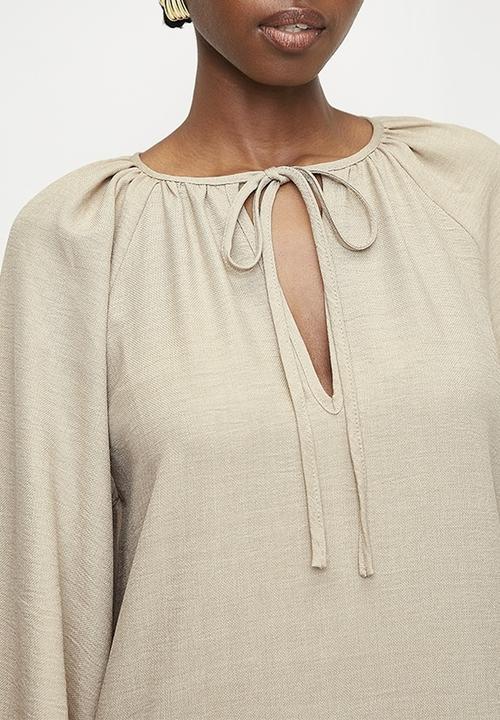 Superbalist - Volume sleeve Maxi Tunic with Slit - Neutral