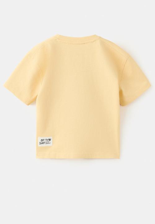 MANGO - T-shirt Penguin - Medium Yellow