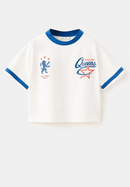 MANGO - T-Shirt England - Natural White