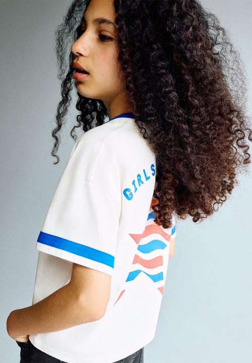 MANGO - T-Shirt England - Natural White