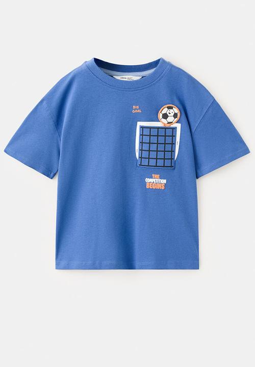 MANGO - T-Shirt Ball - Medium Blue