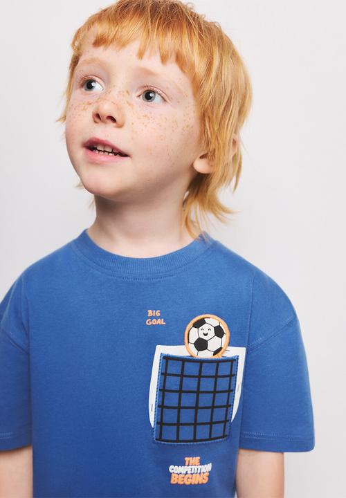 MANGO - T-Shirt Ball - Medium Blue