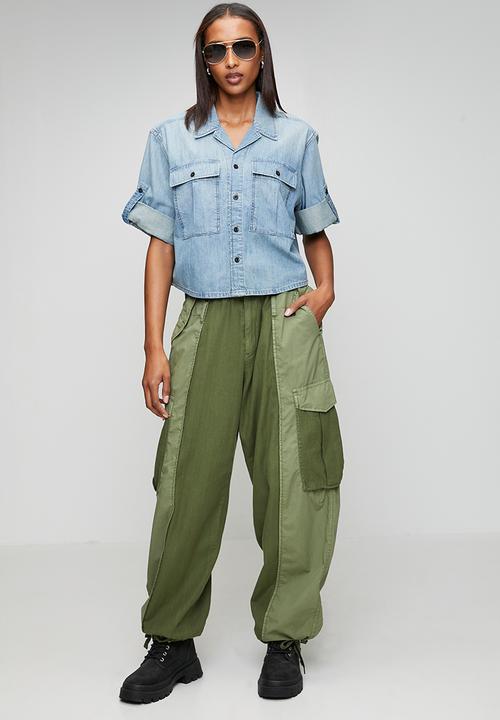 G-STAR - Boxy relaxed shirt short sleeve wmn - vintage sandblast