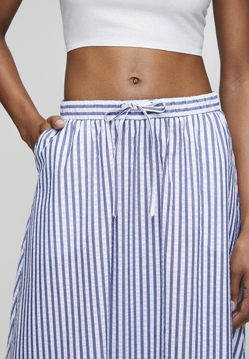 New Look - St donna seer circle skirt - blue