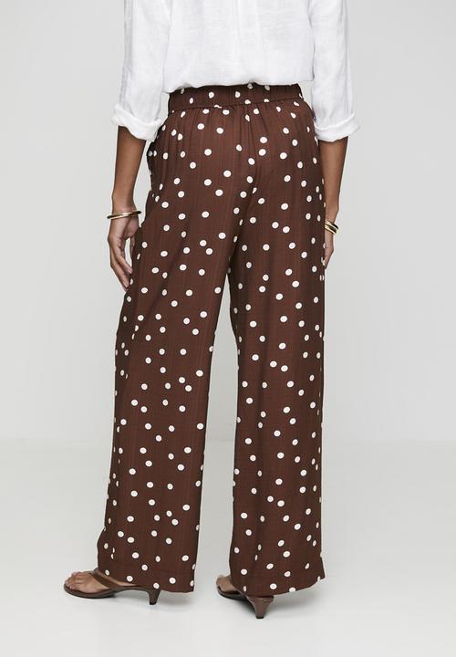 New Look - Jessie spot goya wl trouser - brown