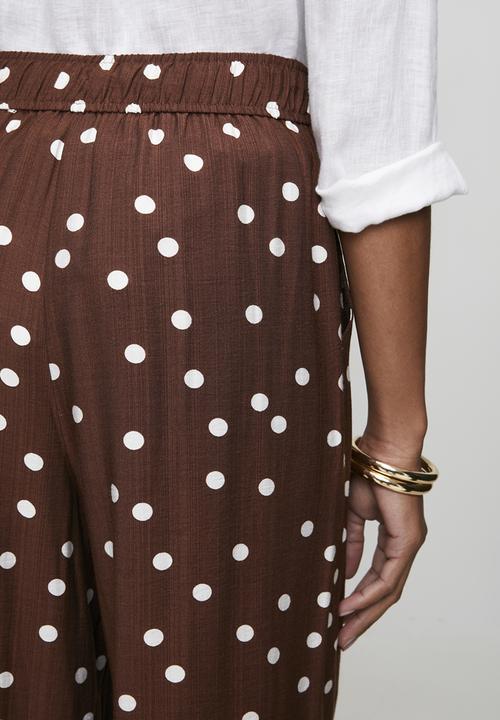 New Look - Jessie spot goya wl trouser - brown