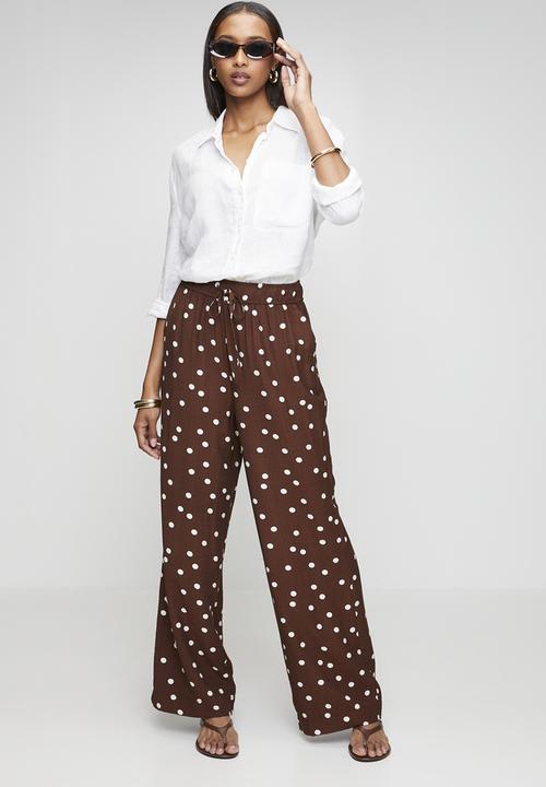 New Look - Jessie spot goya wl trouser - brown