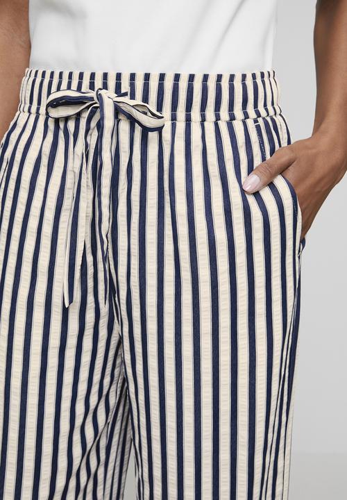 New Look - Stella seer stripe wl trouser - blue