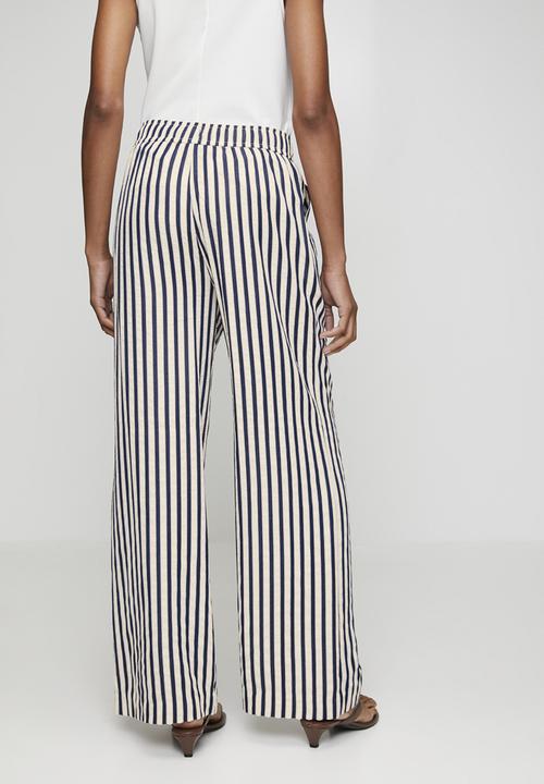 New Look - Stella seer stripe wl trouser - blue