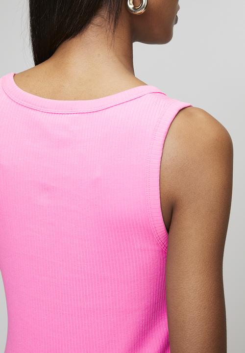 New Look - Square neck vest - mid pink