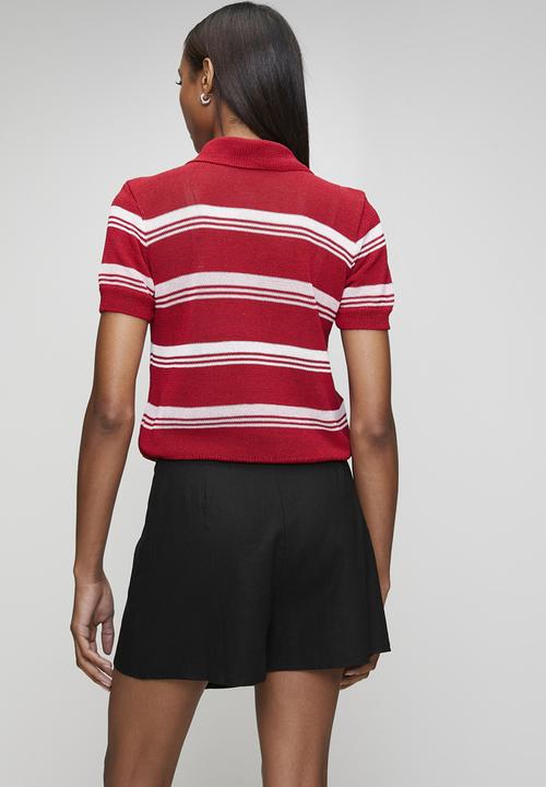 New Look - St linen wrap skort - black