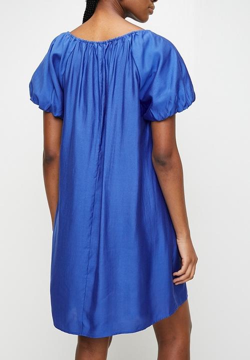 H&M - Drawstring-neck dress - dark blue