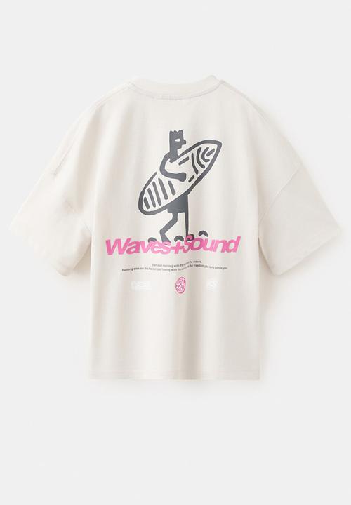 MANGO - T-Shirt Golden - Light Beige