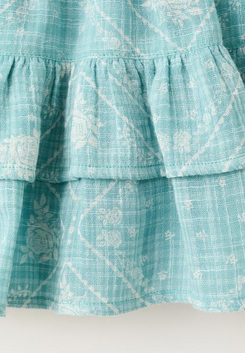 MANGO - Skirt Dizzy - Turquoise & Aqua