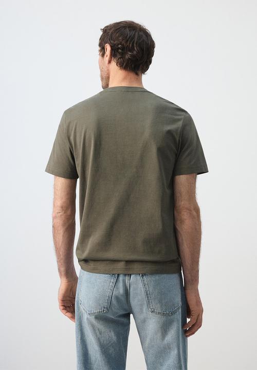 MANGO - T-Shirt Cherlo - Dark Green