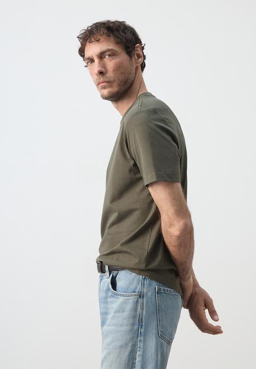 MANGO - T-Shirt Cherlo - Dark Green