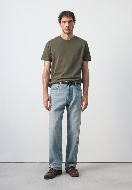 MANGO - T-Shirt Cherlo - Dark Green