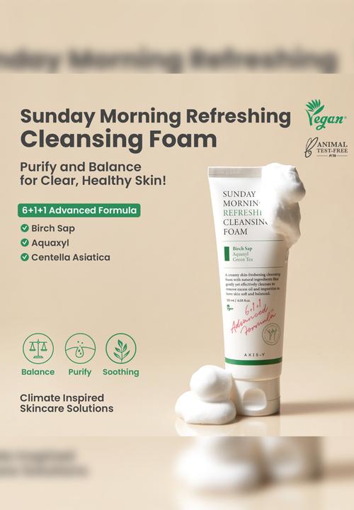 AXIS-Y - Sunday Morning Refreshing Cleansing Foam 120ml