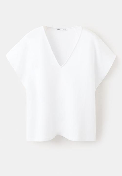 MANGO - T-shirt sevipi  - white