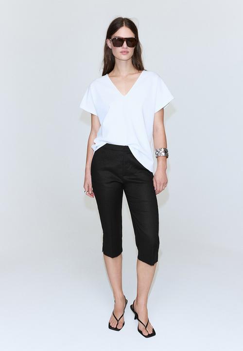 MANGO - T-shirt sevipi  - white