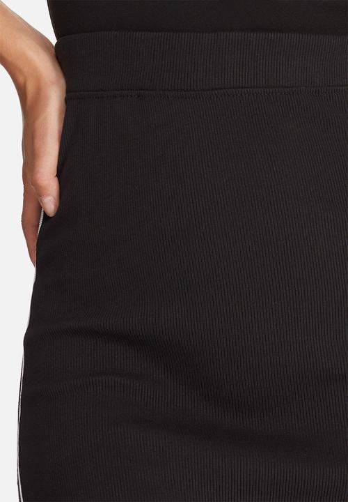 Missguided - Ribbed side stripe midi skirt