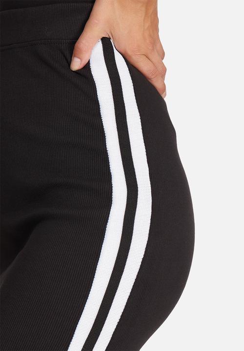 Missguided - Ribbed side stripe midi skirt