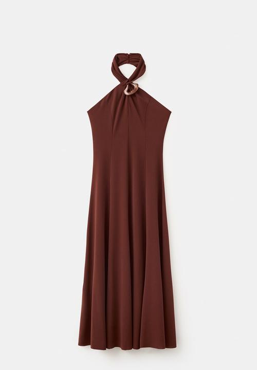 MANGO - Dress buni - burnt orange