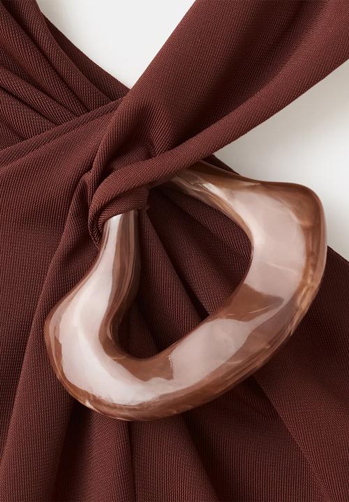MANGO - Dress buni - burnt orange