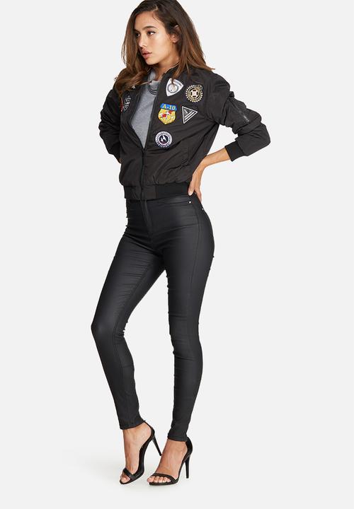 Missguided - Badge bomber jacket