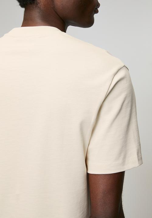 Replay - Jersey crew-neck T-shirt with embroidery - natural rope