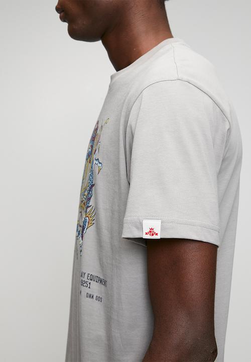 Replay - Dragon-print jersey T-shirt - silver
