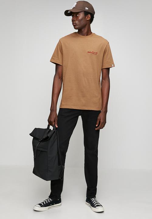 Replay - Jersey T-shirt with embroidery - brandy
