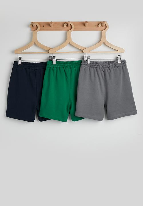 Cotton On - Multi Pack Henry Short Three Pack - Navy/Steel/Deep Mint