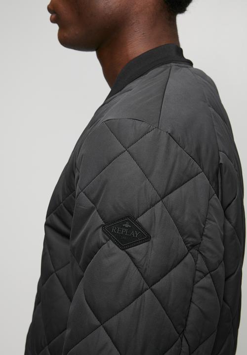 Replay - Regular fit quilted jacket - black