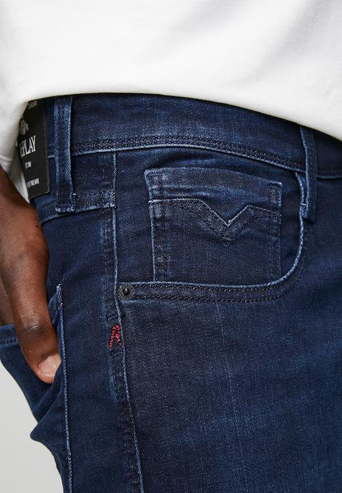 Replay - Hyperflex anbass slim fit jeans - dark blue