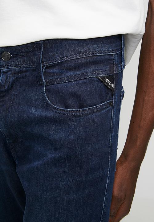 Replay - Hyperflex anbass slim fit jeans - dark blue