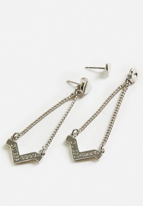 GUESS - Triometric Guess Vstyle Earring - Silver
