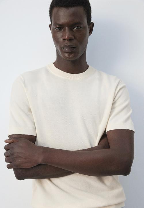 MANGO - T-Shirt Andrew - Light Beige
