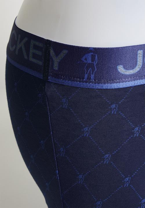 Jockey - 2 Pack Jockey Short Trunk Fancy - Nebula Blue/Navy Print