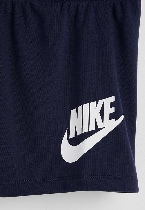 Nike - Nkn Club Tee & Short Set - Midnight Navy/Dk Grey Heather