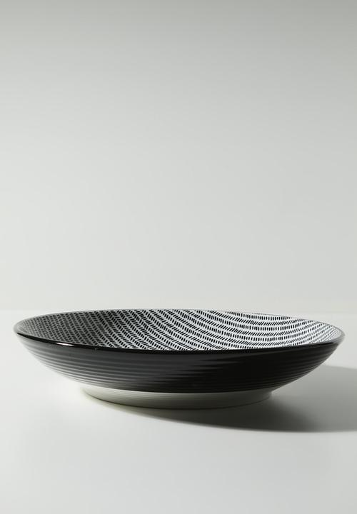 Excellent Houseware - Printed serving bowl - Grey