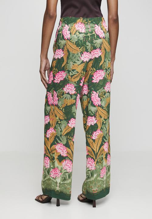New Look - St joni palm goya wl trouser - multi