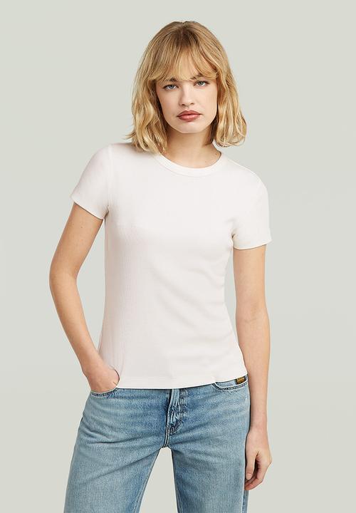 G-STAR - Slim rib t wmn - milk
